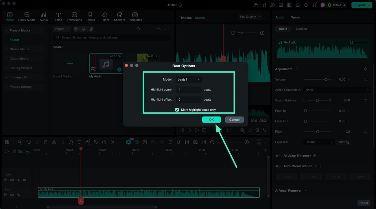 adjust beat options