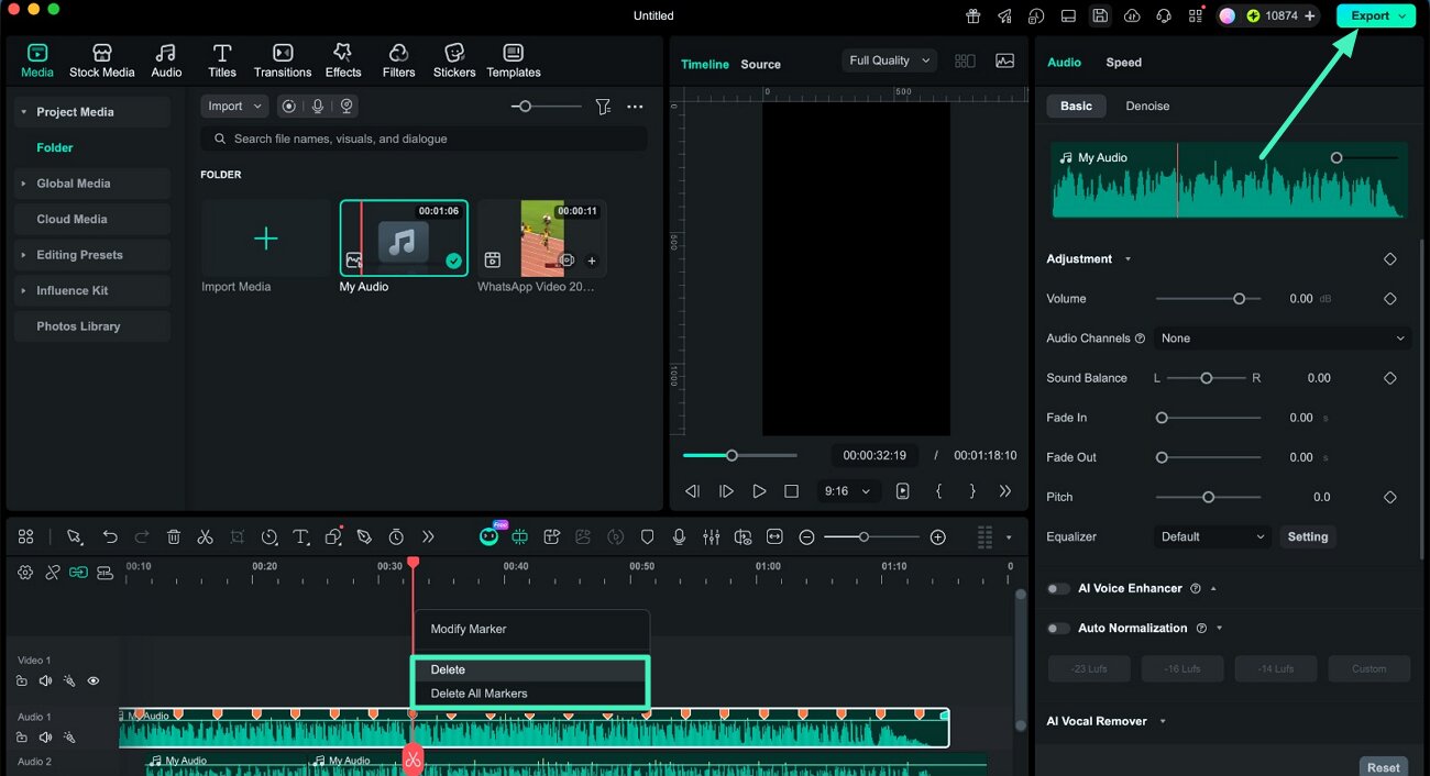 remove unwanted beat markers