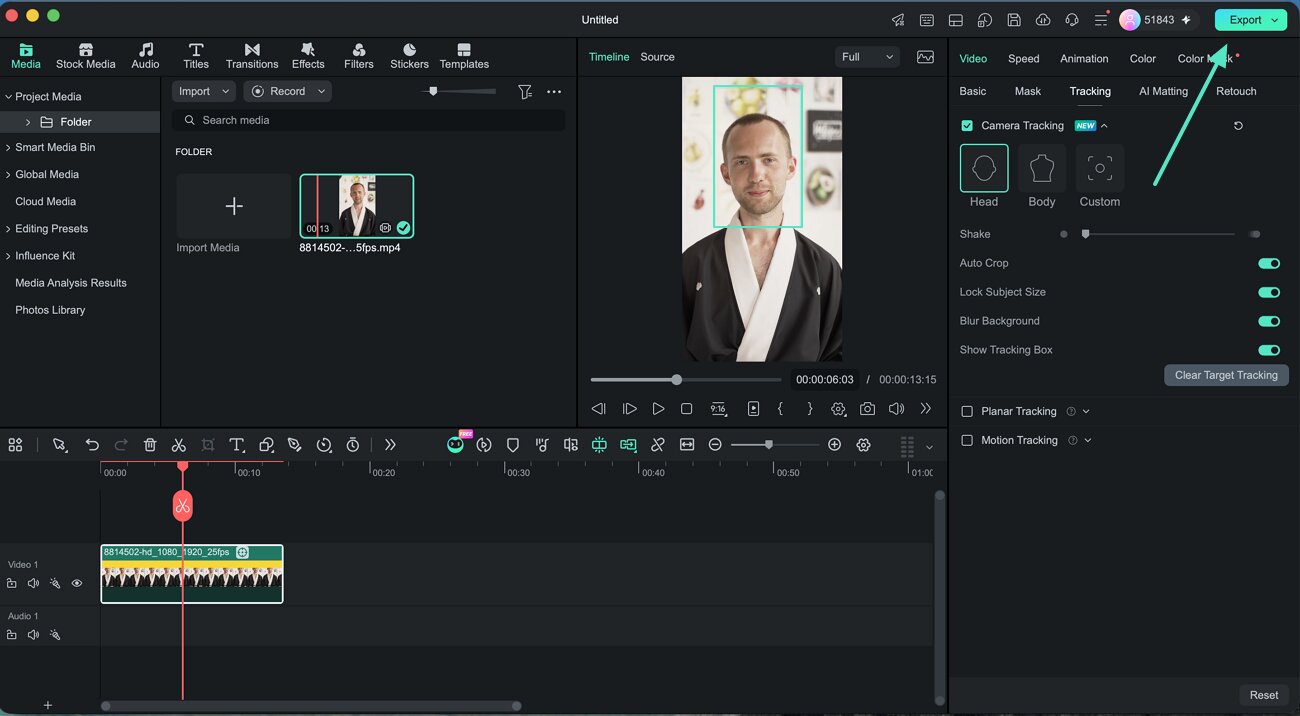 Review the Camera Tracking result and export