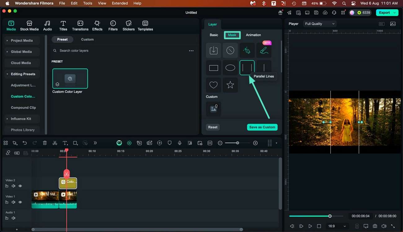 apply mask on layer