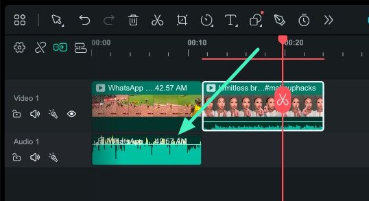 edit detached audio track