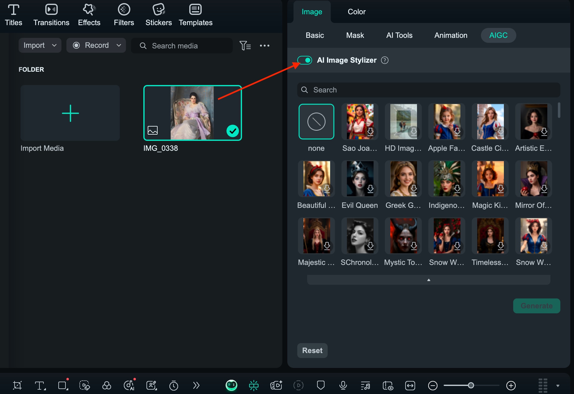 AI Image Stylizer Step 2