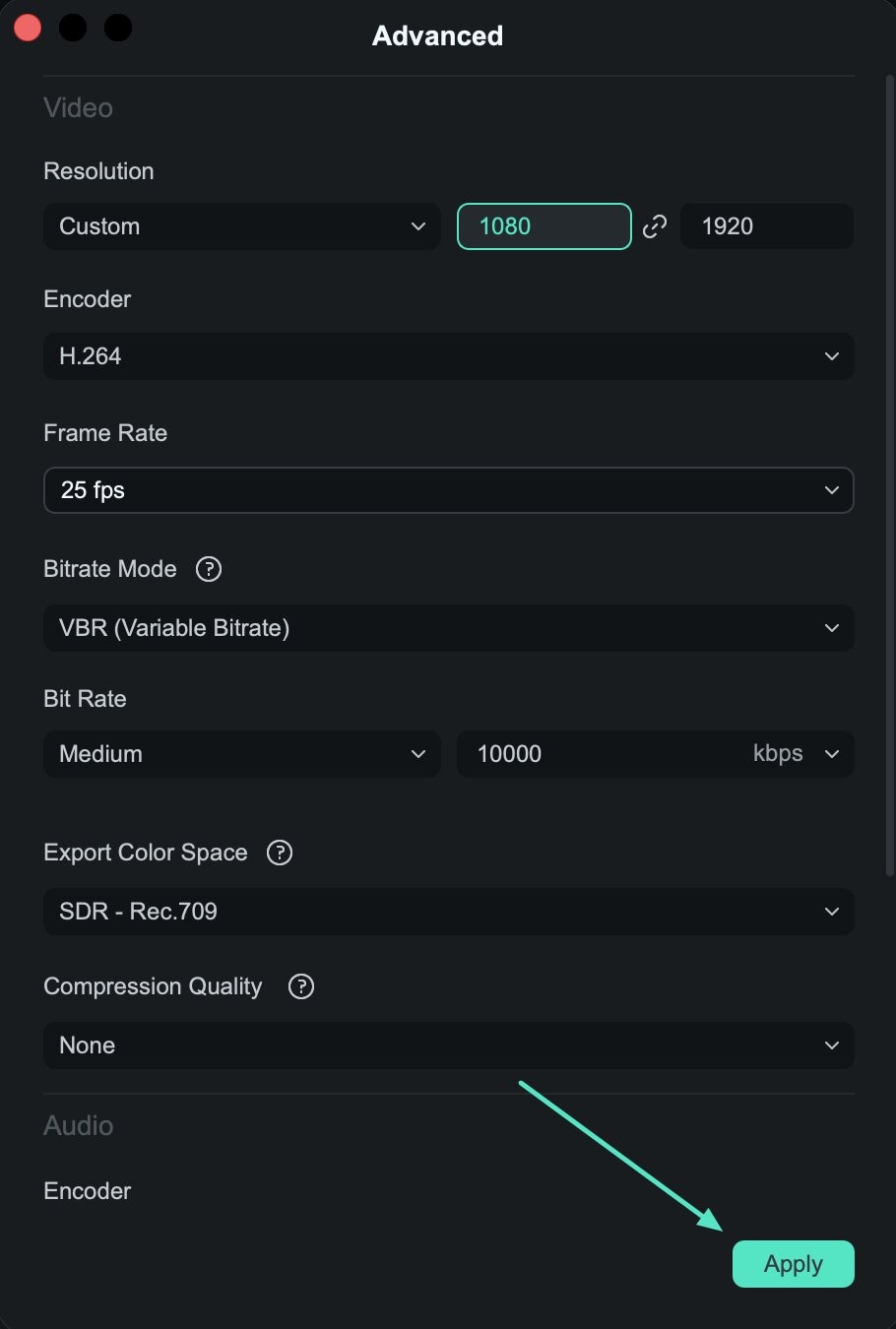 configure youtube video export settings