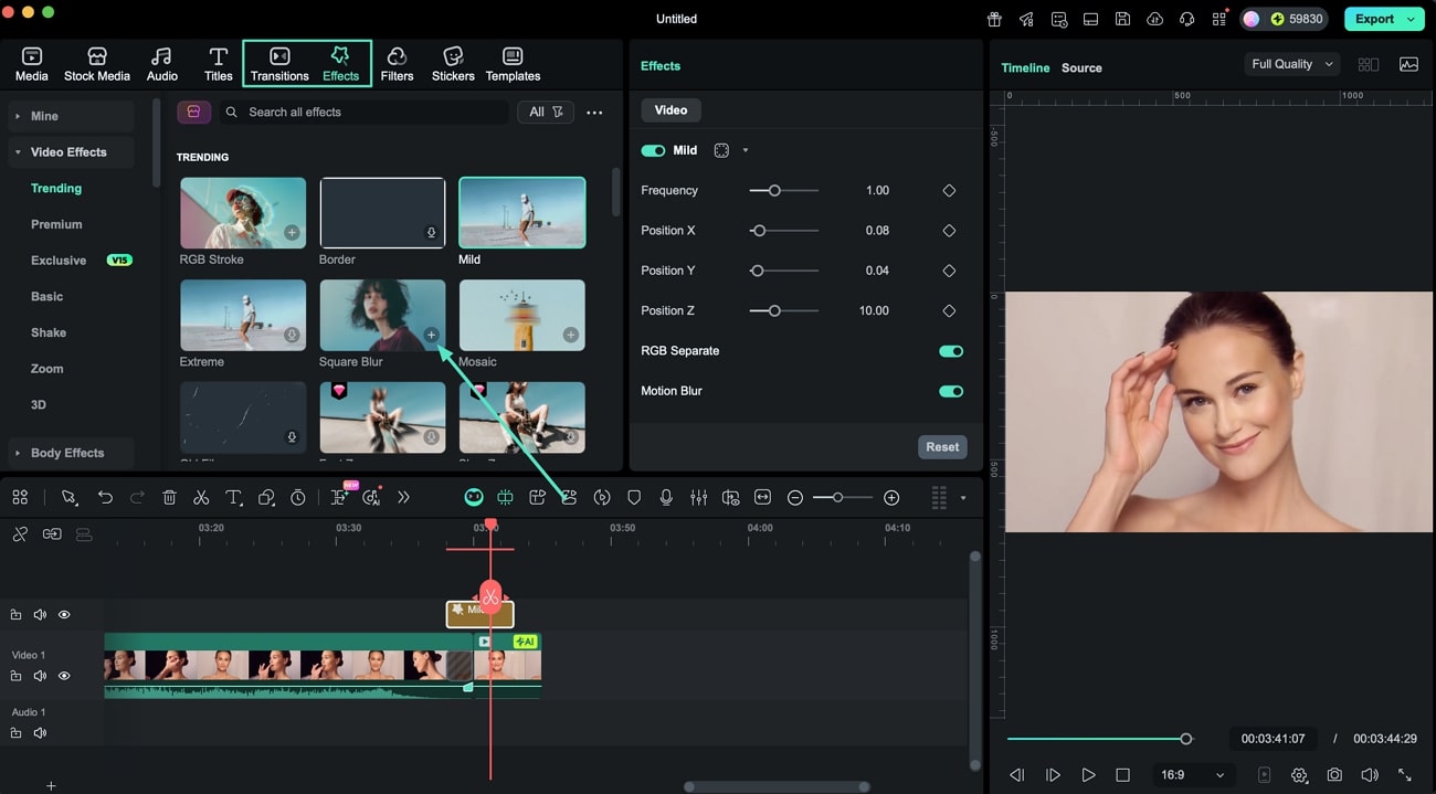 apply assets to generated video
