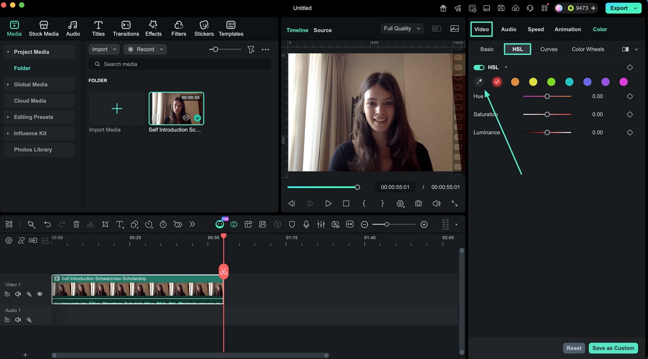 choisir la couleur HSL