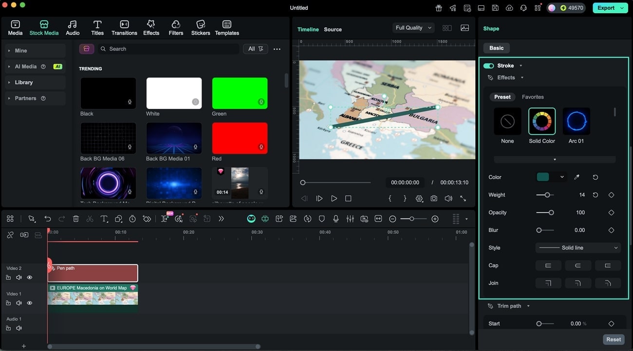 customize fill and stroke