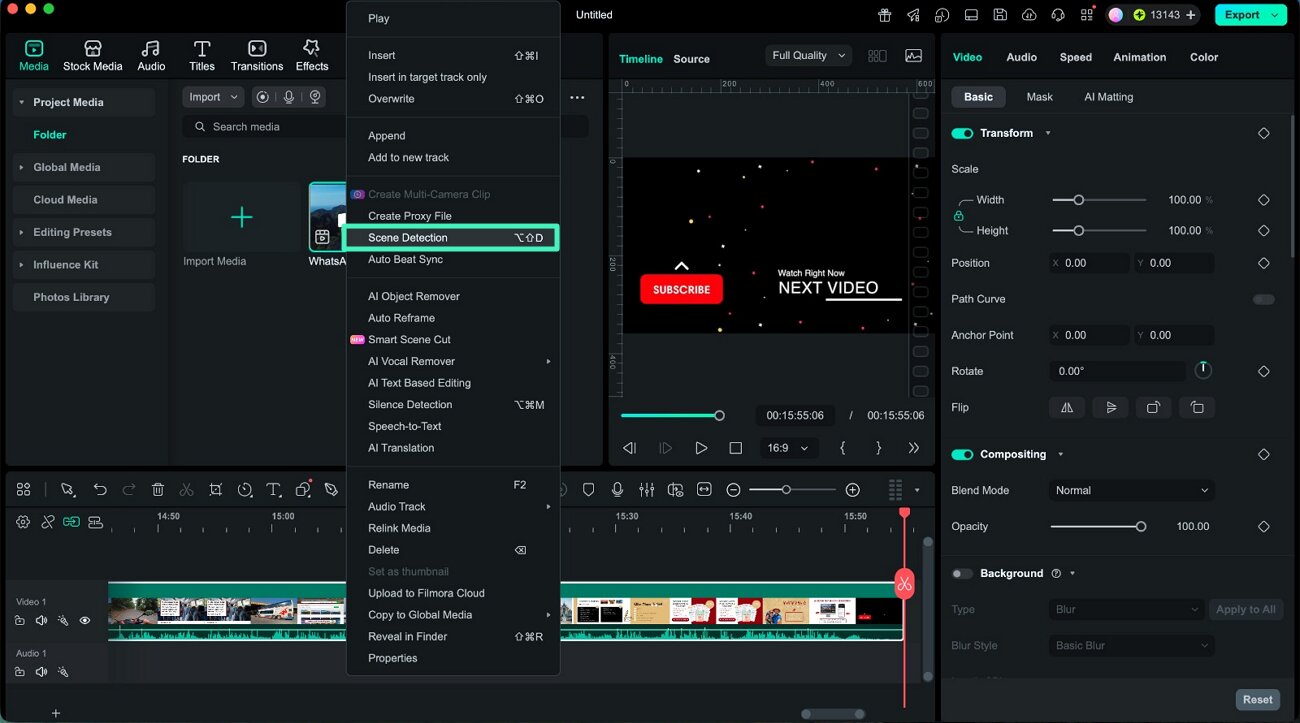 open scene detection tool mac