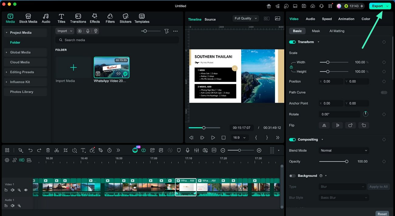 add scenes edit timeline mac
