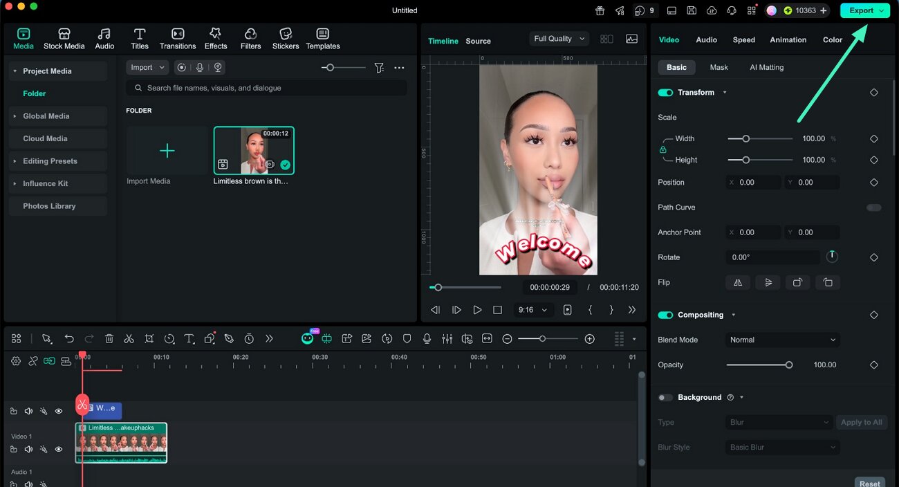 export final video after removing silence