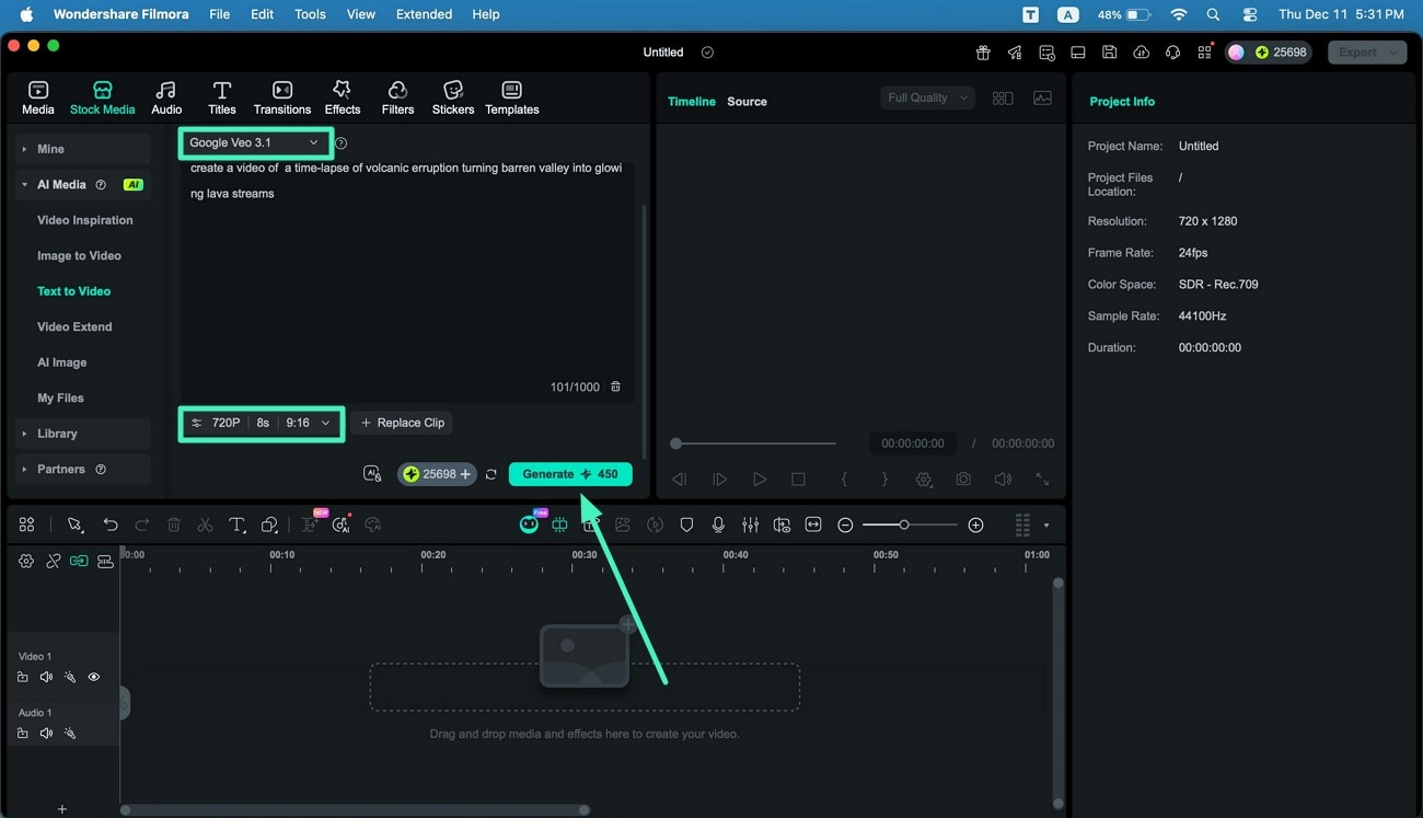 enable veo3.1 mode prompt