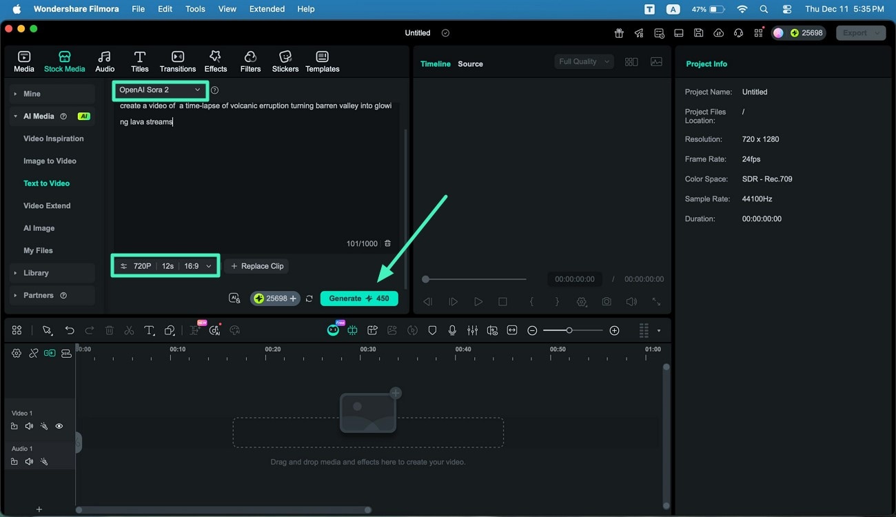 select sora2 input prompt