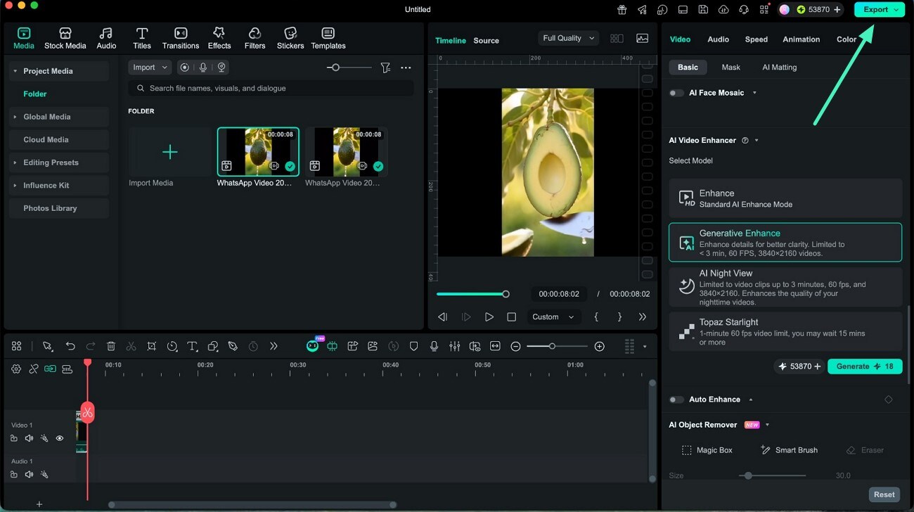 export video once done