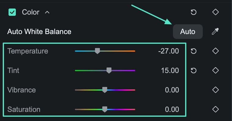 correct video white balance