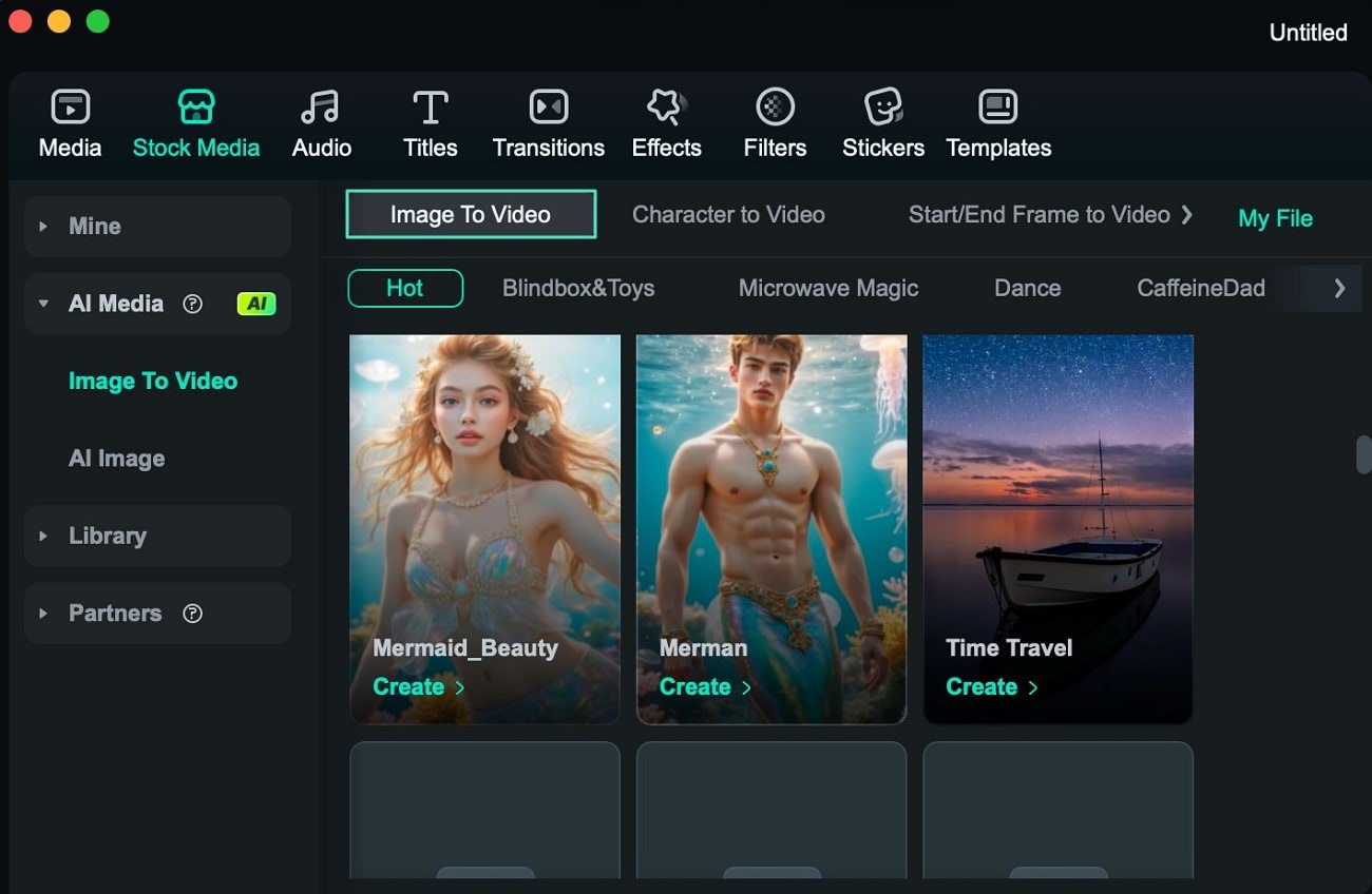 access filmora mac image to video