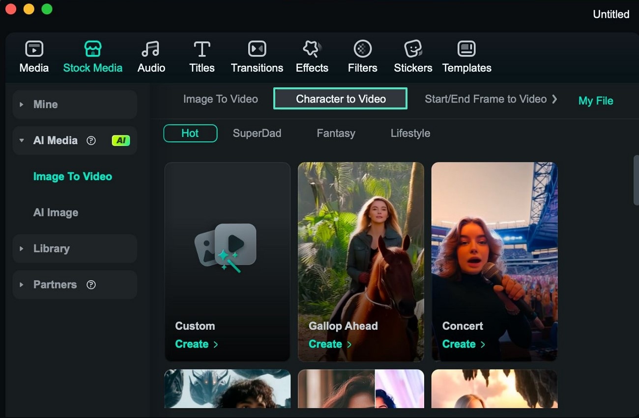 select character to video tool