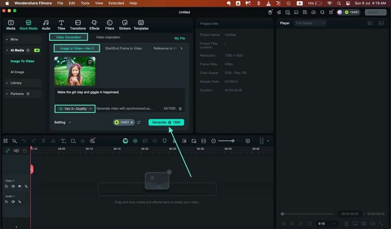 access image to video veo 3 mac