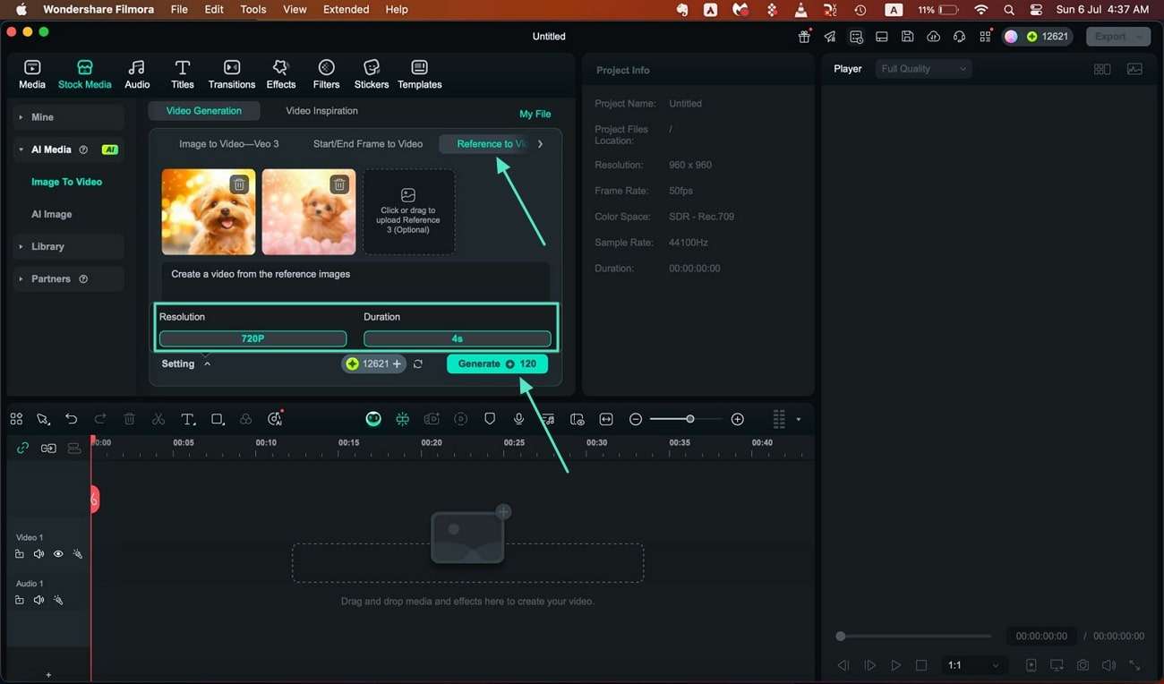 add reference image to video