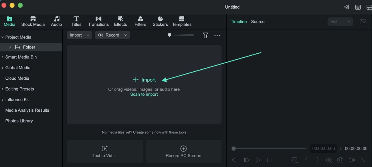 add files through project media