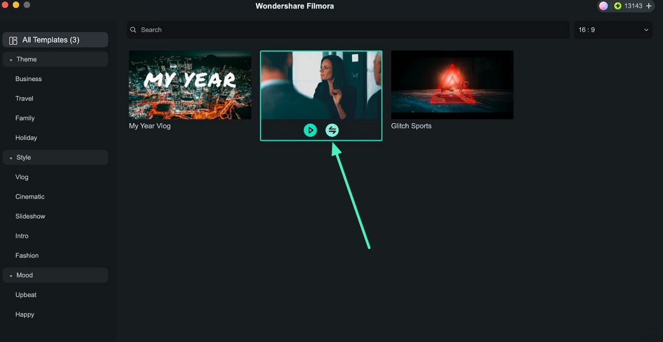 choose instant mode video template