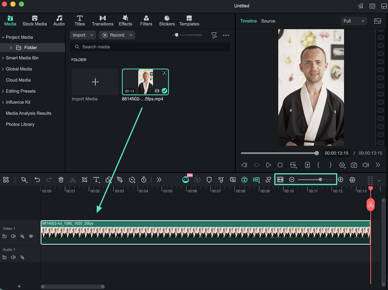add video to timeline