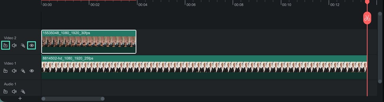 hide mute lock tracks