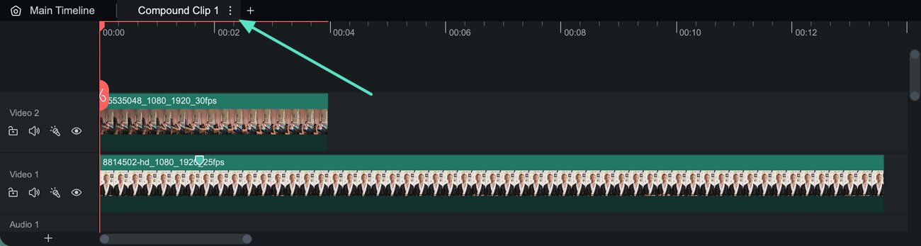 manage compound clip timelines