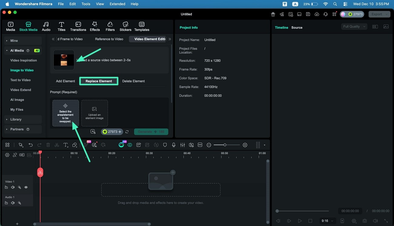 access replace element add video