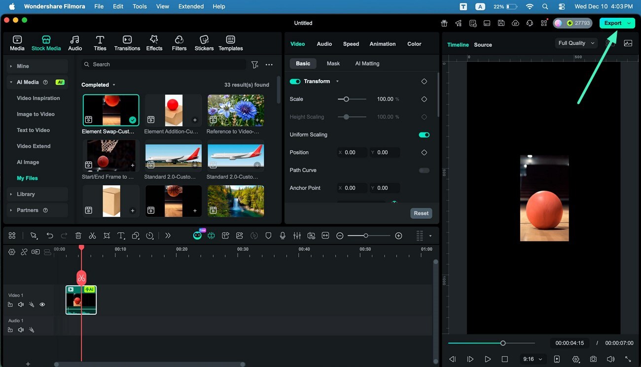 modify video then save