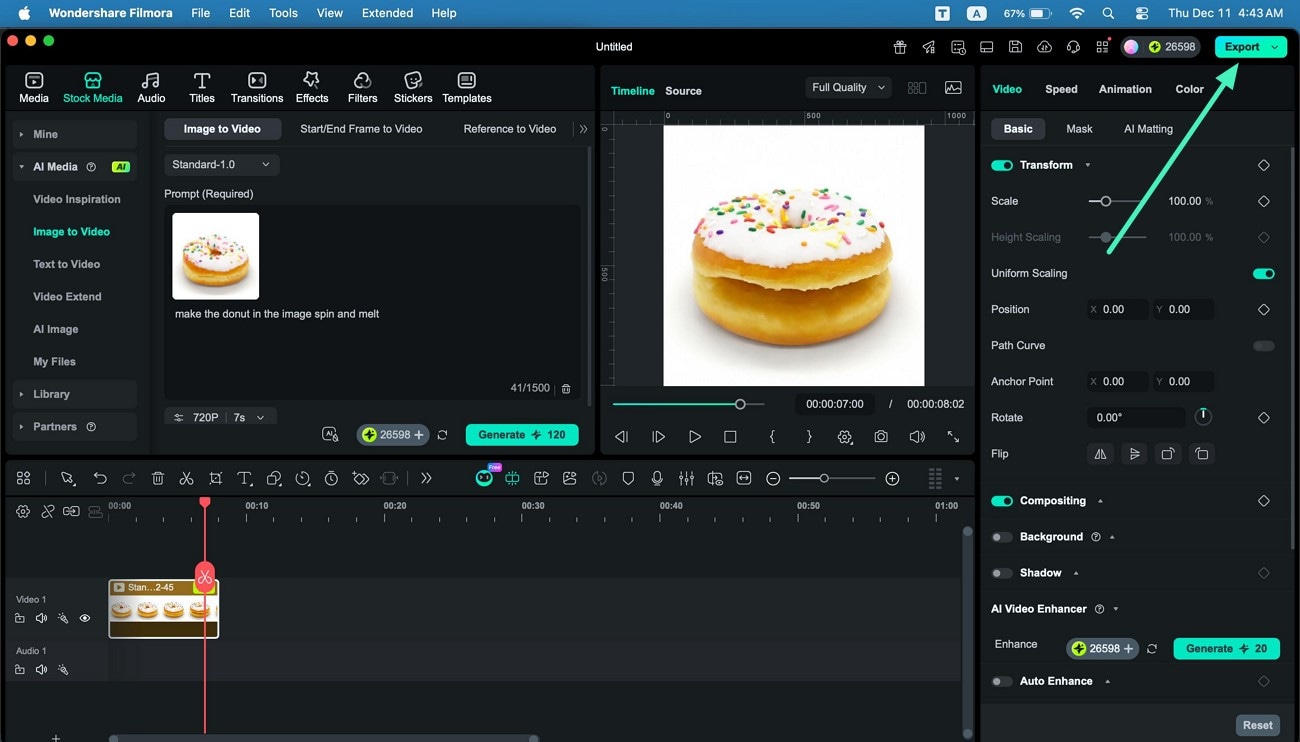 enhance video and export