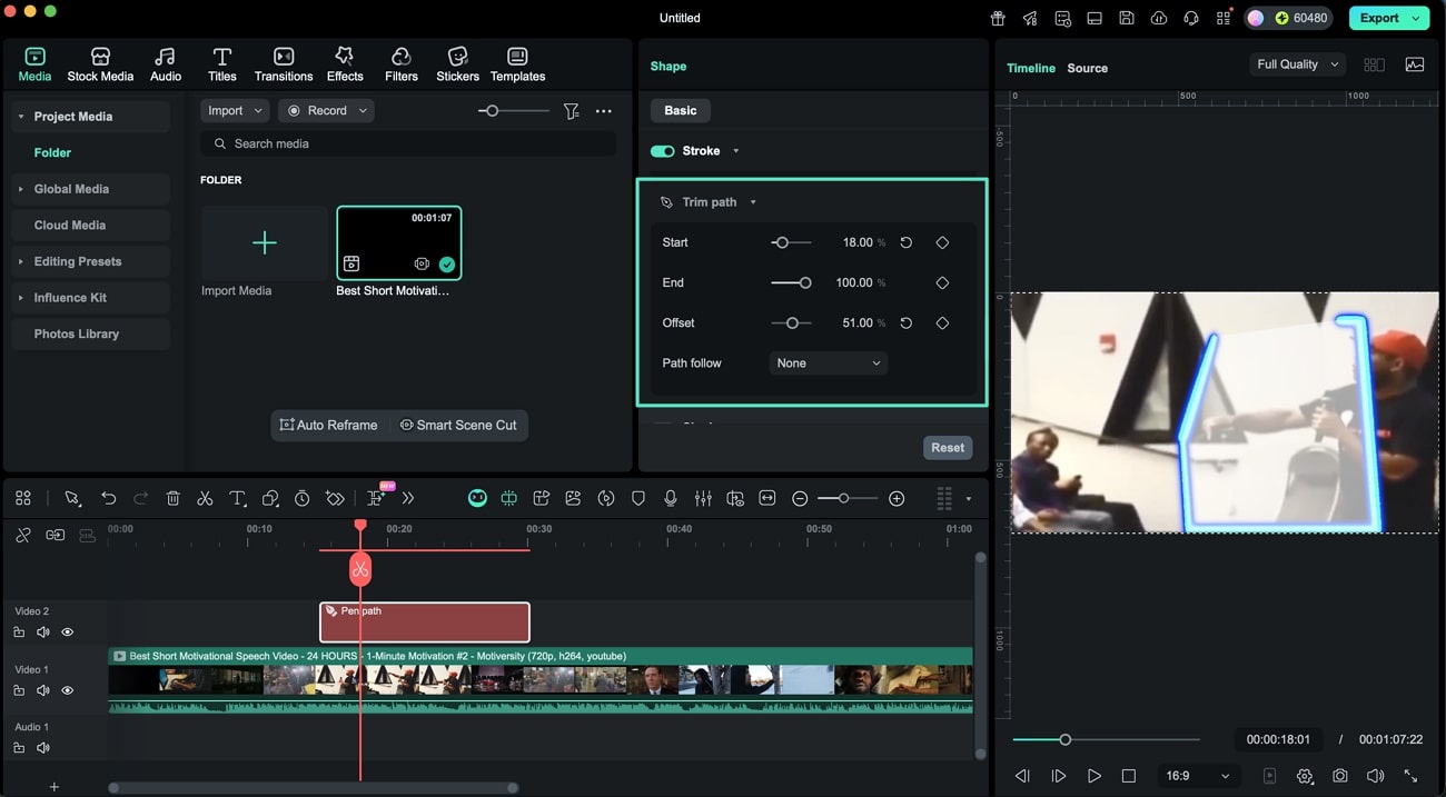Pfad zuschneiden und modifizieren