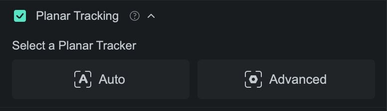 select planar tracking mode
