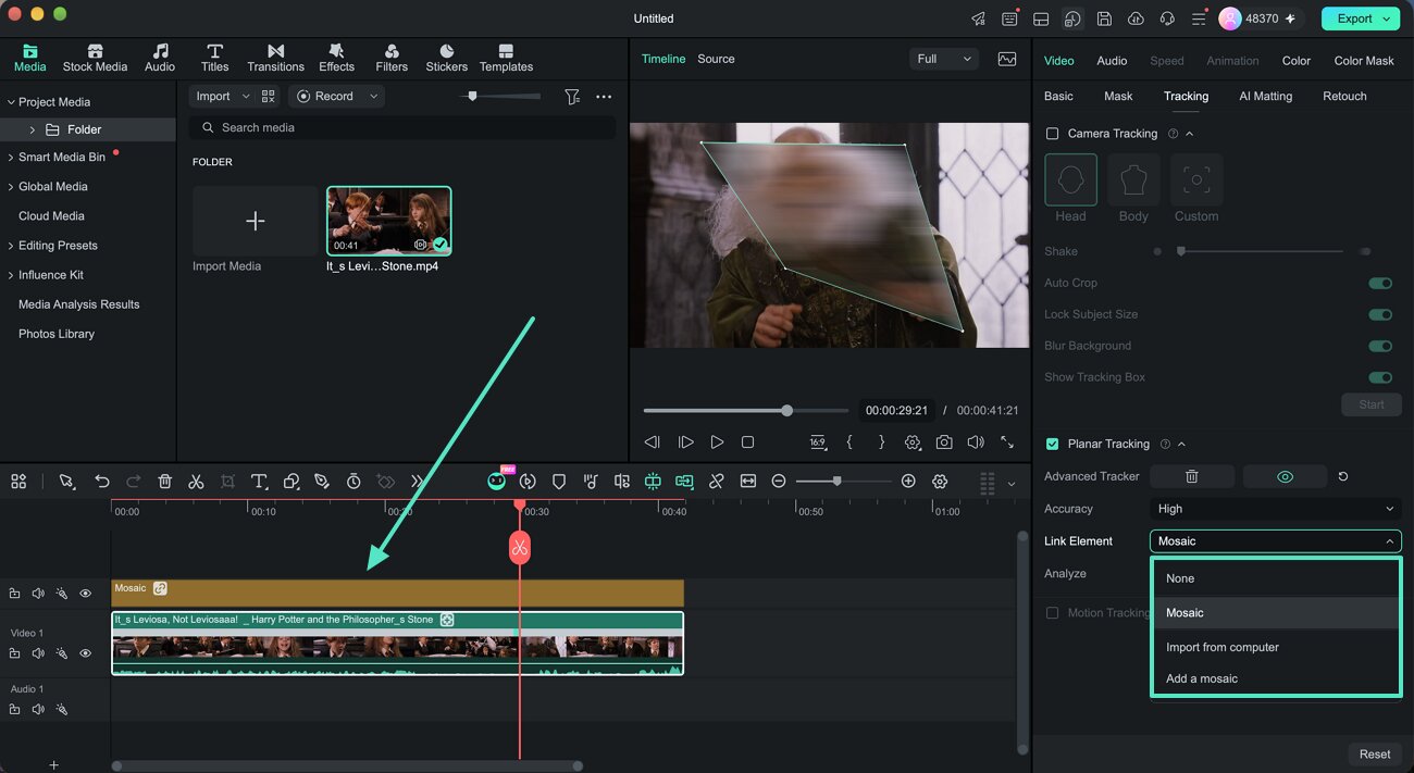 add link element in tracking