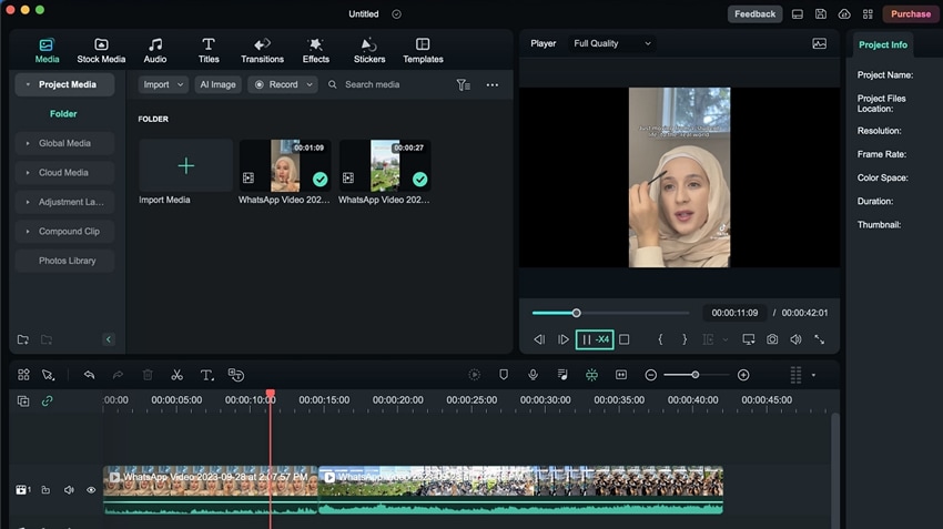 reverse video menggunakan shortcut