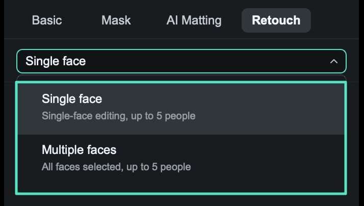 select single or multiple faces mac