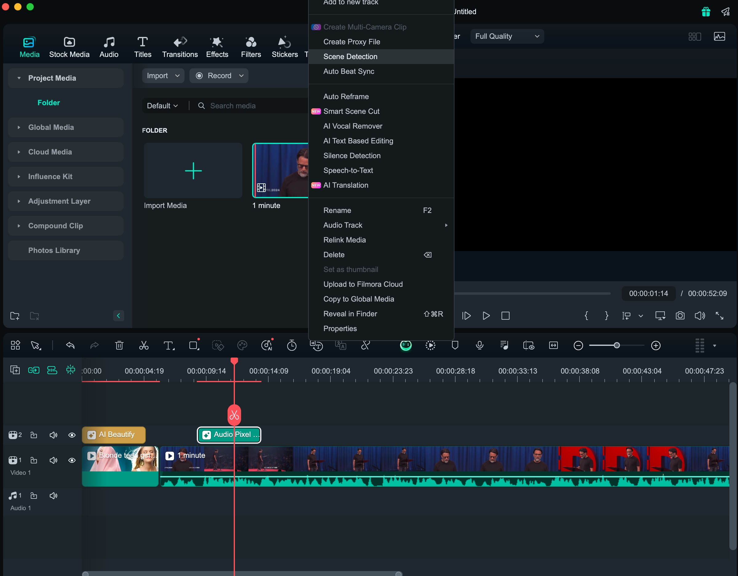 select scene detection