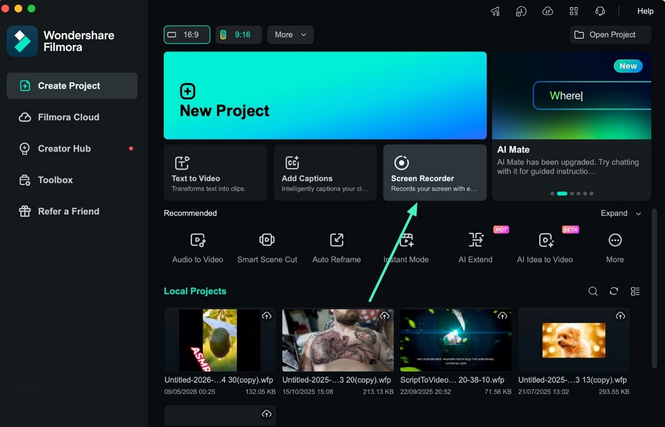 open screen recorder
