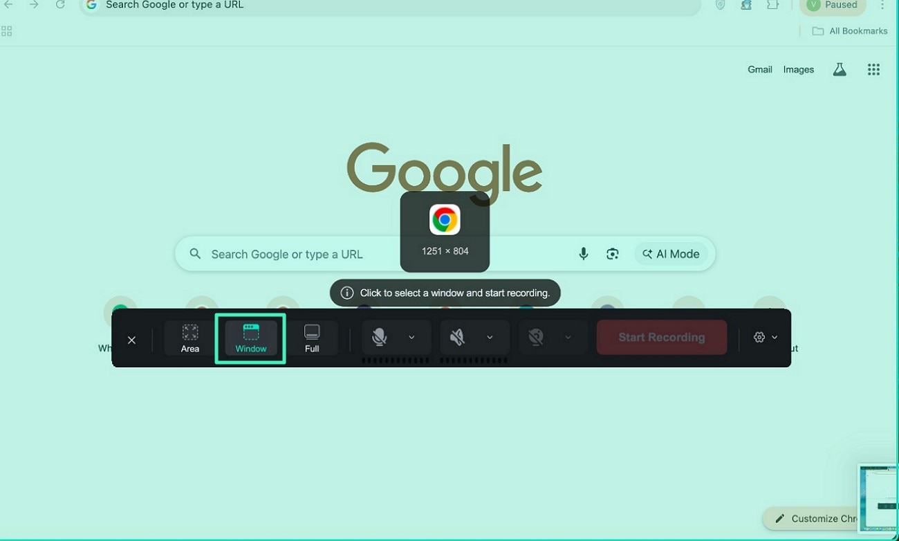 enable full screen recording
