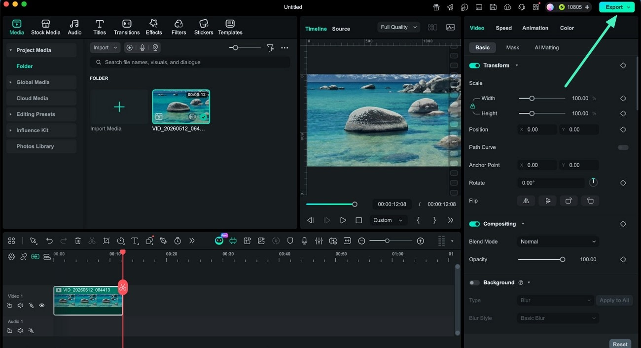 export recorded screen video