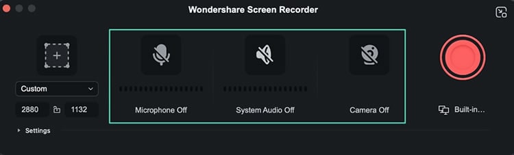 select the type of recording 