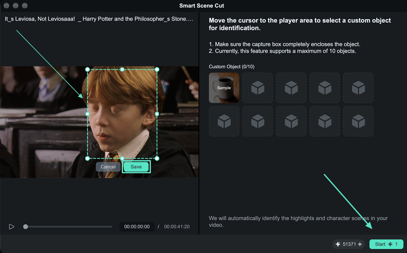 select object in smart scene cut