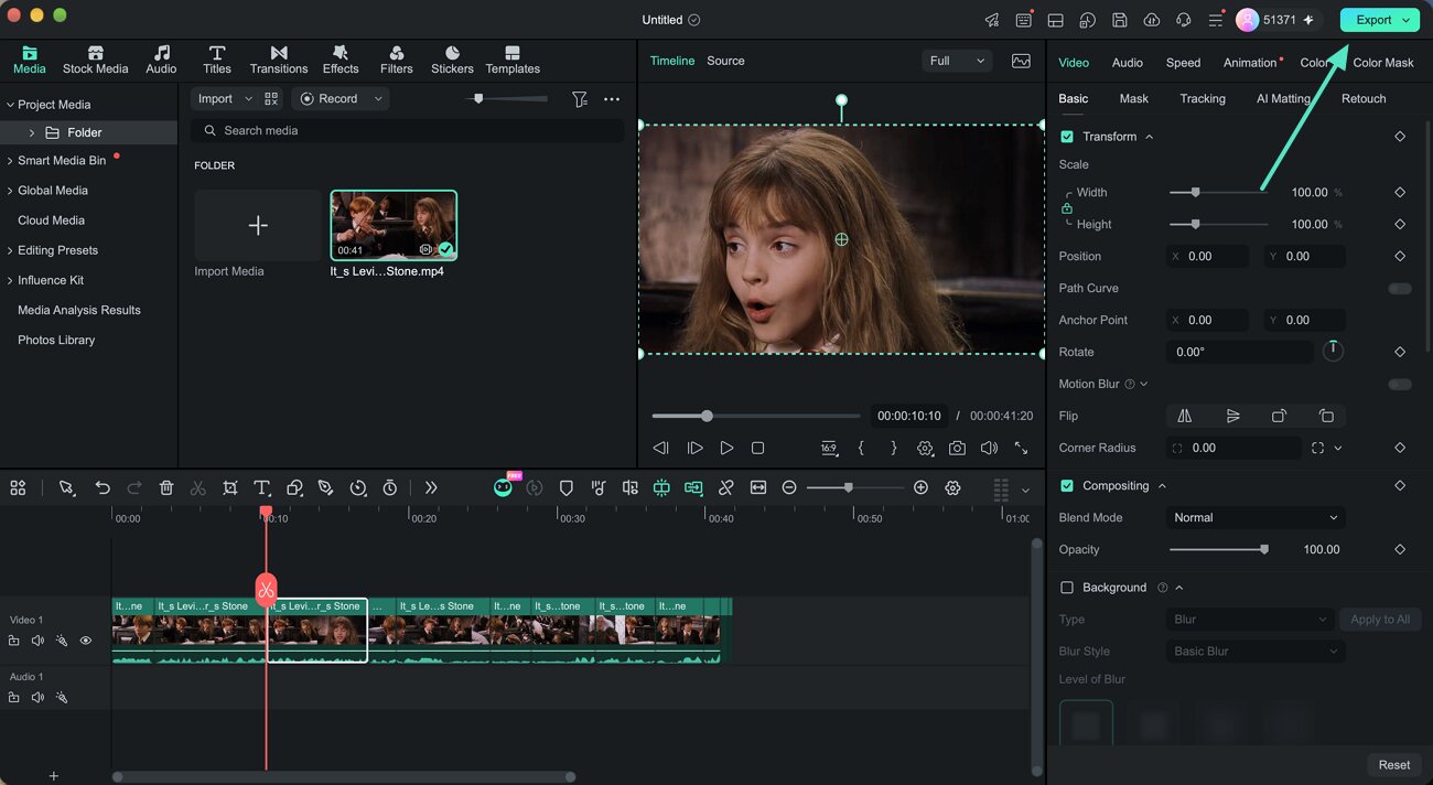edit and export clips