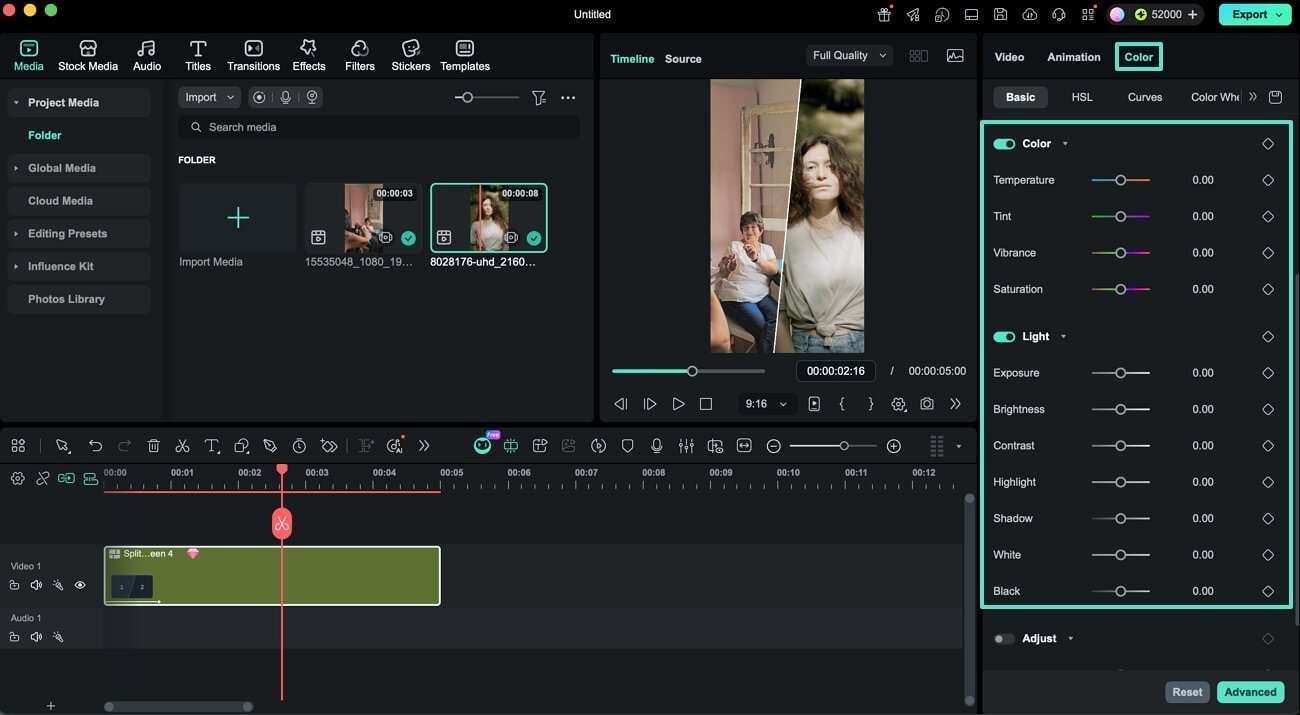 adjust color lighting in mac