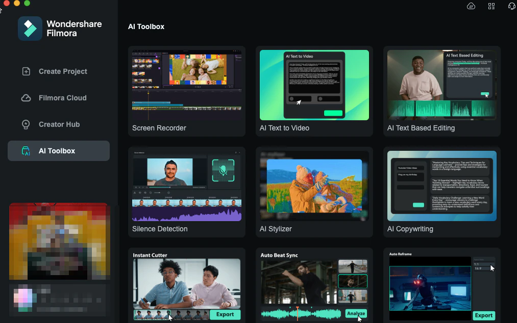 filmora ai toolbox