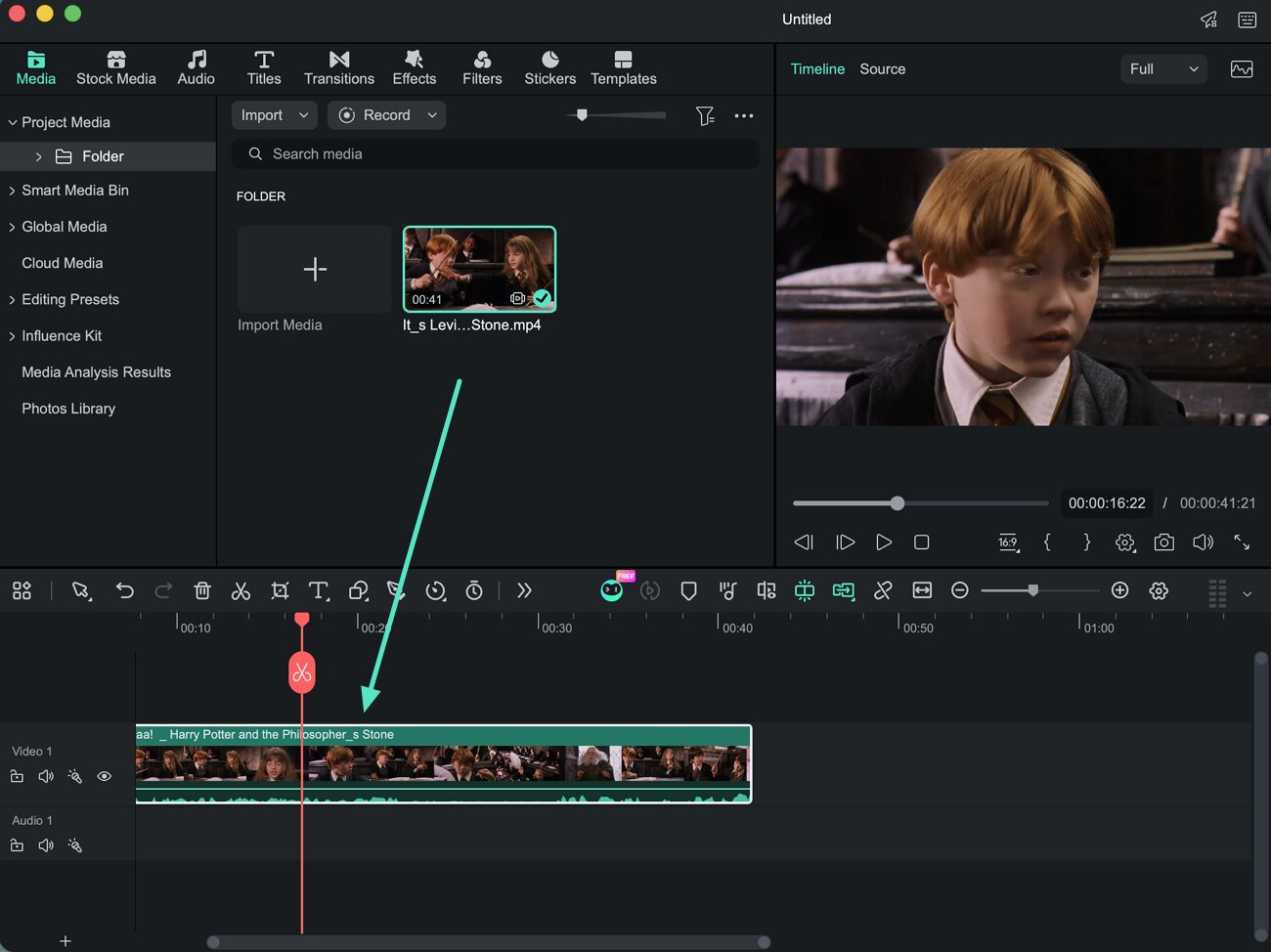 import video into timeline