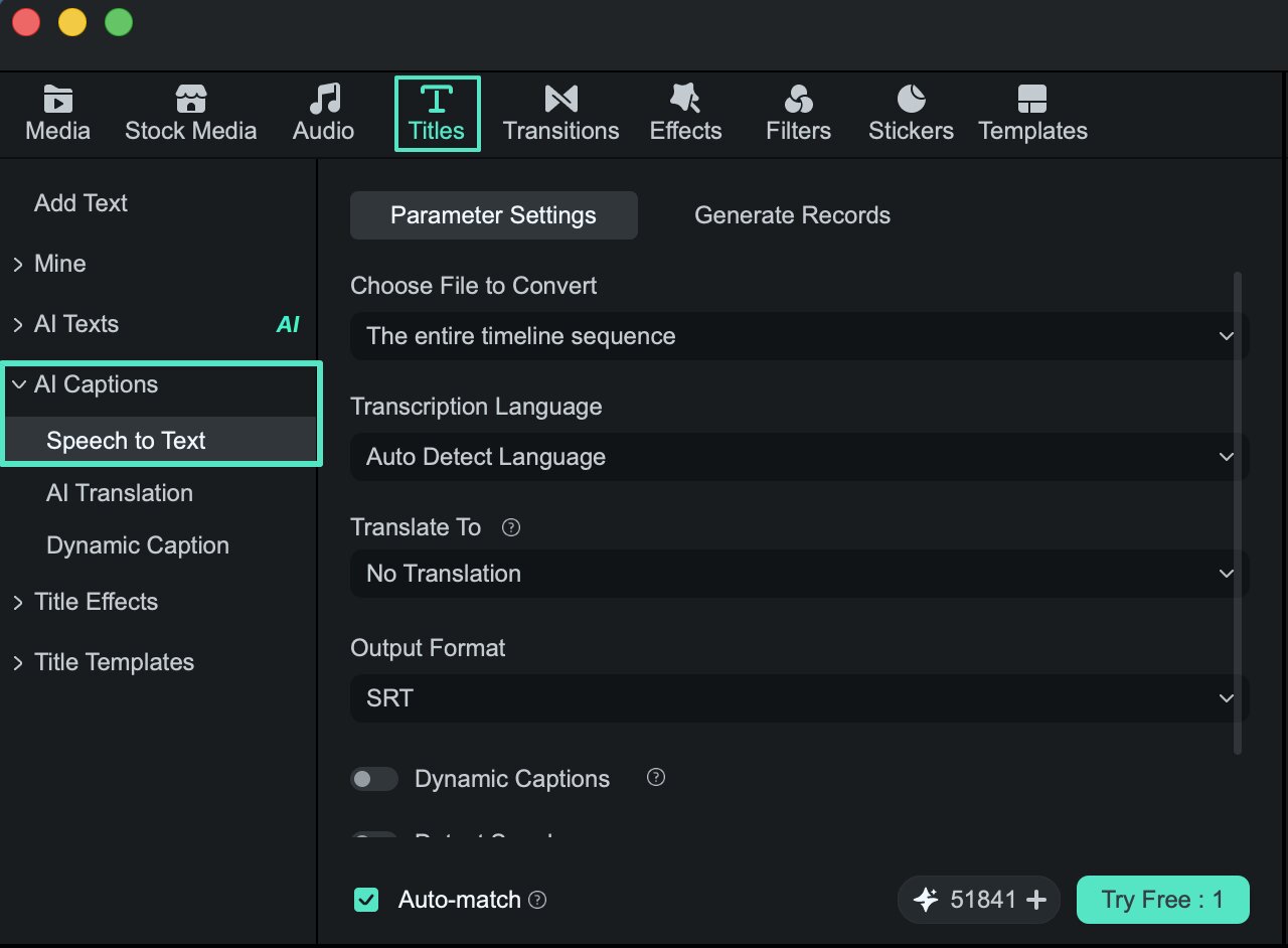 access speech to text menu