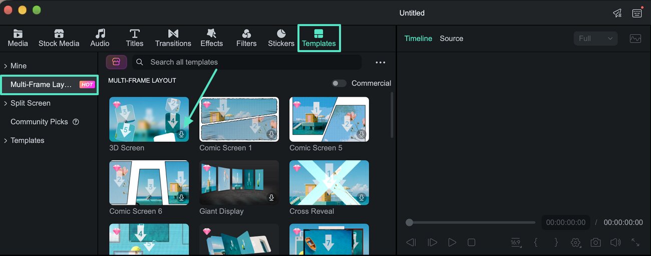 browse and download video templates