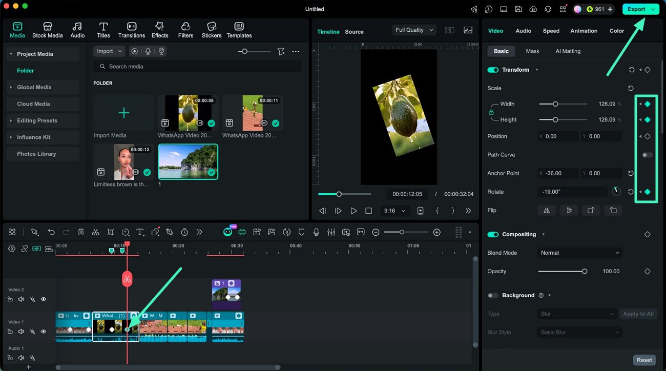 export transformed video
