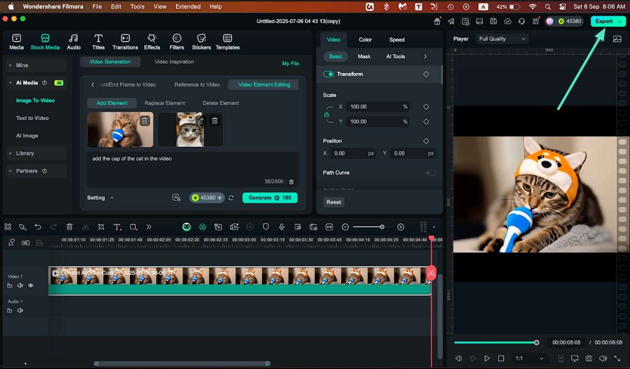 modify video and save