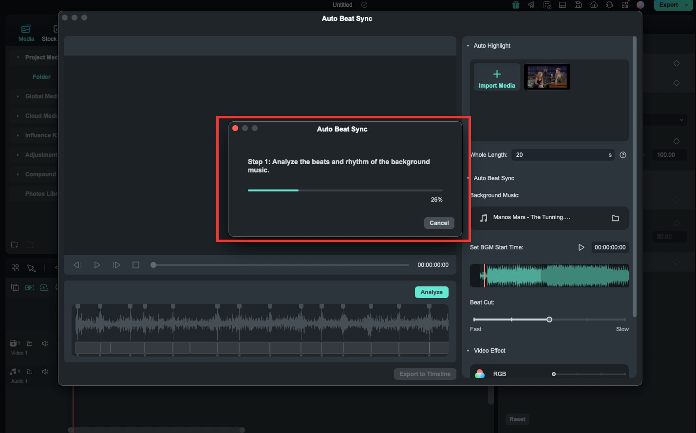 auto beat sync analyze video