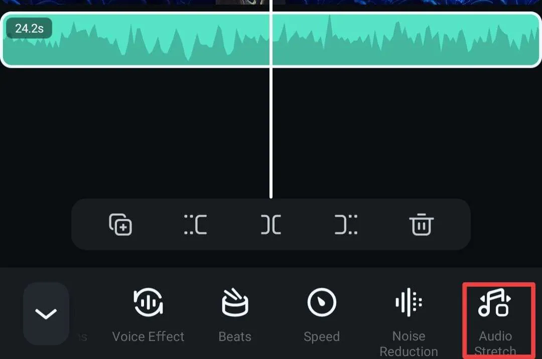 the audio stretch feature 